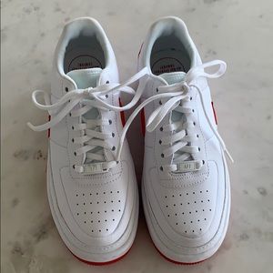 Nike Air Force One Jester white with red